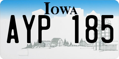 IA license plate AYP185