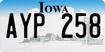 IA license plate AYP258