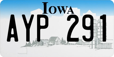 IA license plate AYP291