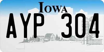 IA license plate AYP304