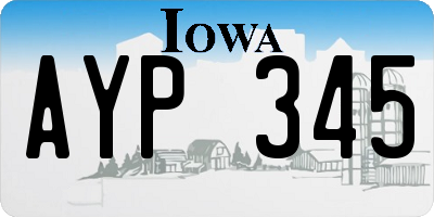 IA license plate AYP345
