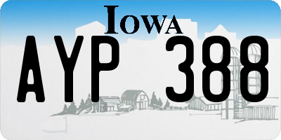 IA license plate AYP388