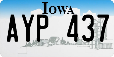 IA license plate AYP437