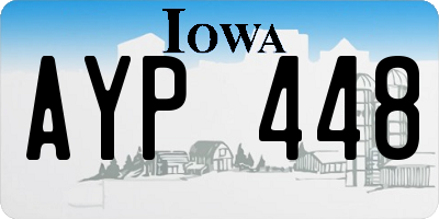 IA license plate AYP448