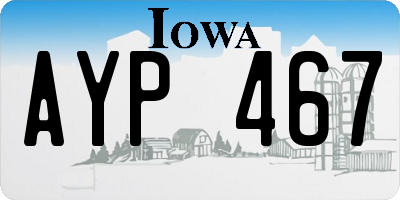 IA license plate AYP467