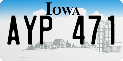 IA license plate AYP471