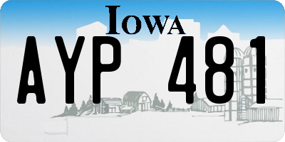 IA license plate AYP481