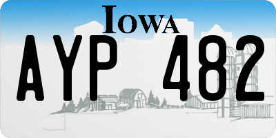 IA license plate AYP482