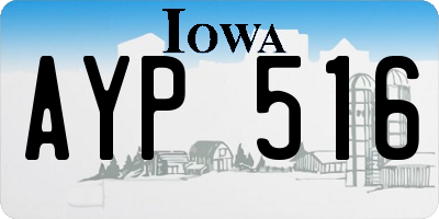 IA license plate AYP516