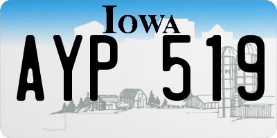 IA license plate AYP519