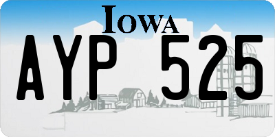 IA license plate AYP525