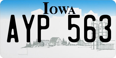 IA license plate AYP563