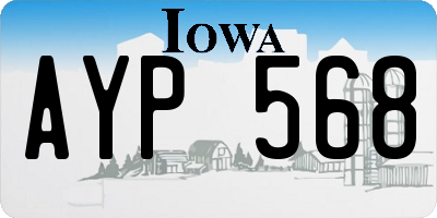 IA license plate AYP568