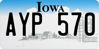 IA license plate AYP570