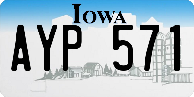 IA license plate AYP571
