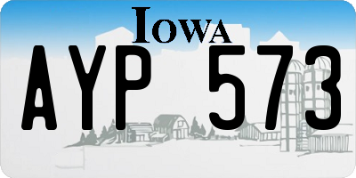 IA license plate AYP573