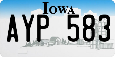 IA license plate AYP583