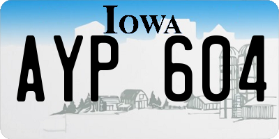 IA license plate AYP604