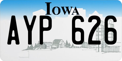 IA license plate AYP626