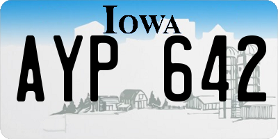 IA license plate AYP642