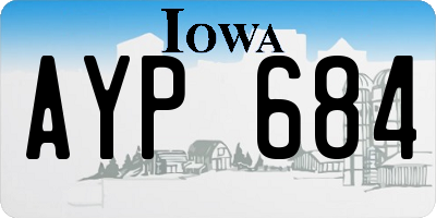 IA license plate AYP684