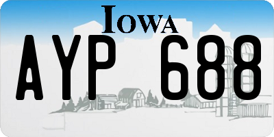 IA license plate AYP688