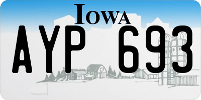 IA license plate AYP693