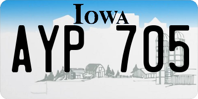 IA license plate AYP705