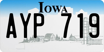 IA license plate AYP719