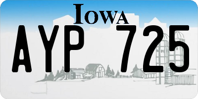 IA license plate AYP725