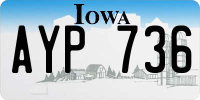 IA license plate AYP736