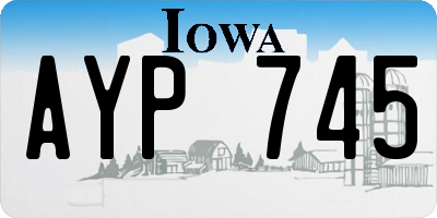IA license plate AYP745