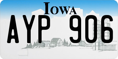 IA license plate AYP906