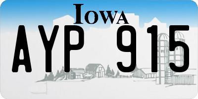 IA license plate AYP915