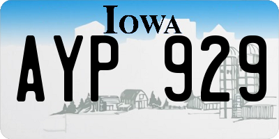 IA license plate AYP929