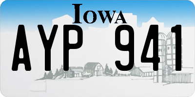 IA license plate AYP941