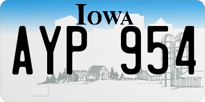 IA license plate AYP954