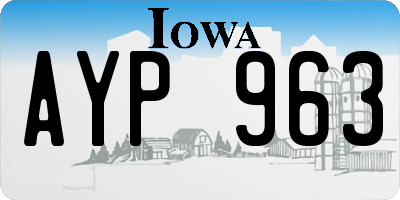 IA license plate AYP963