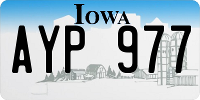 IA license plate AYP977