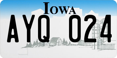 IA license plate AYQ024