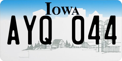 IA license plate AYQ044