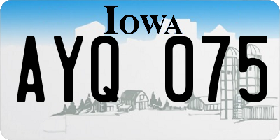 IA license plate AYQ075
