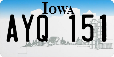IA license plate AYQ151