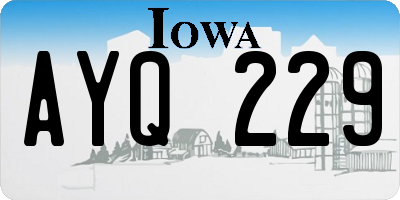 IA license plate AYQ229
