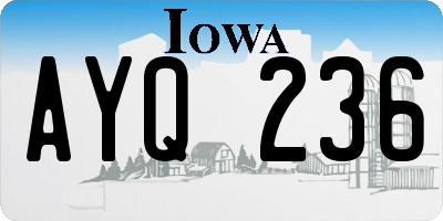 IA license plate AYQ236