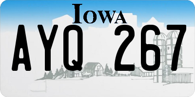 IA license plate AYQ267
