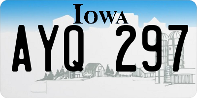IA license plate AYQ297