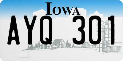 IA license plate AYQ301