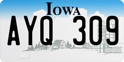 IA license plate AYQ309