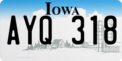 IA license plate AYQ318